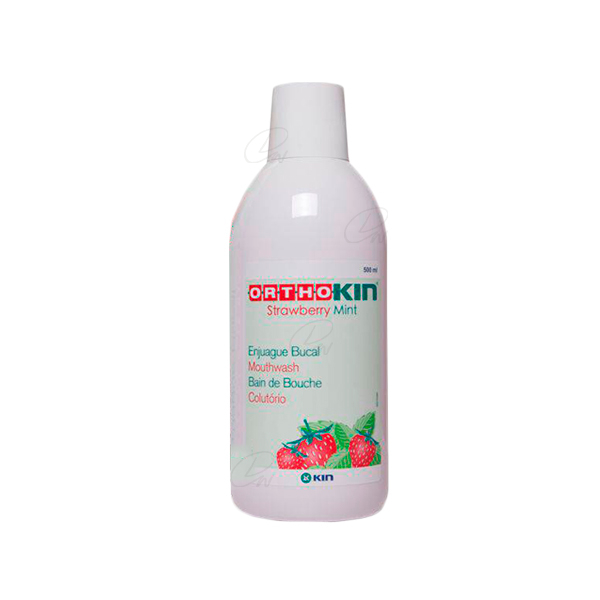 ORTHOKIN ENJUAGUE BUCAL FRESA MENTOLADA 500 ML